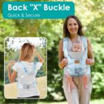 YooxArmor Baby Carrier Newborn to Toddler, Ergonomic Adjustable Toddler Carrier for 7-33 Lbs, Cozy Lightweight Infant Carrier with Neck Support, Baby Holder Carrier with Lumbar Support for Mom Dad - Image 7