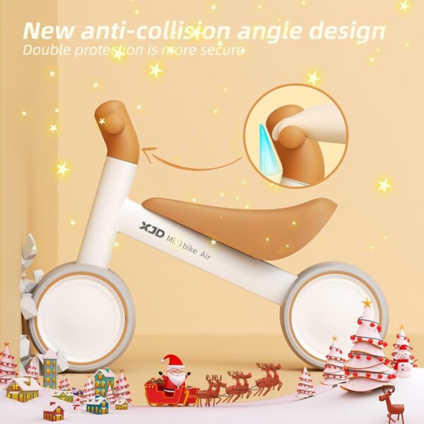XJD Baby Balance Bike 1 Year Old Toddler Ride On Toys for 10-24 Months Baby Trike Garden Toys First Bike 1 st Birthday Toys for Girls Boys Toddler bike No Pedals (Brown) - Image 5