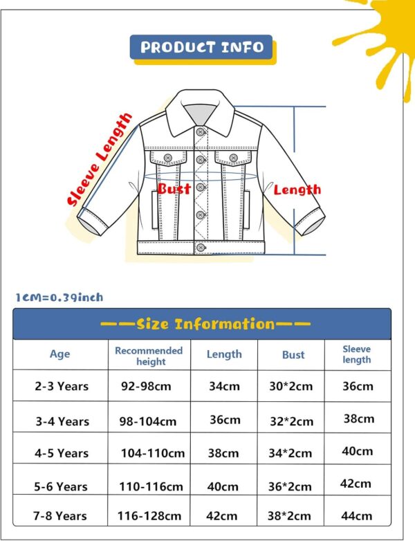 KIDSCOOL SPACE Little Girl Jean Jacket,Flower Embroidered Denim Outfits - Image 7