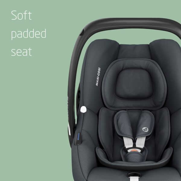 Maxi-Cosi CabrioFix i-Size, Baby Car Seat, 0–12 Months, Max. 12kg, Lightweight Car Seat Newborn (3.2kg), Large Sun Canopy, Extra Padded Seat, Fits most Maxi-Cosi Pushchairs, Essential Graphite - Image 6