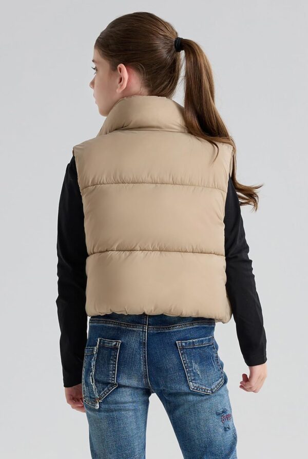 SOLOCOTE Girls Puffy Vest Coat Water-Resistant Warm Winter Sleeveless Kids Jacket for 6-14 Years - Image 2