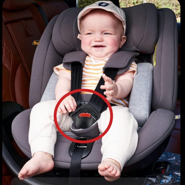 Child Car Seat Toddler Harness Clip Fixed Lock Buckle 5PT 5 Point Adjustable Strap Safety Harness Locking Buckle Clip for Pram Buggy Electric Cars Kid Pushchair - Image 5