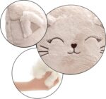 Ecrou cuddly pillow for children, fluffy decorative pillow with filling, children's pillow, decorative pillow for baby room, children's room decoration, birthday gift for women 35 x 35 cm (beige) - Image 5