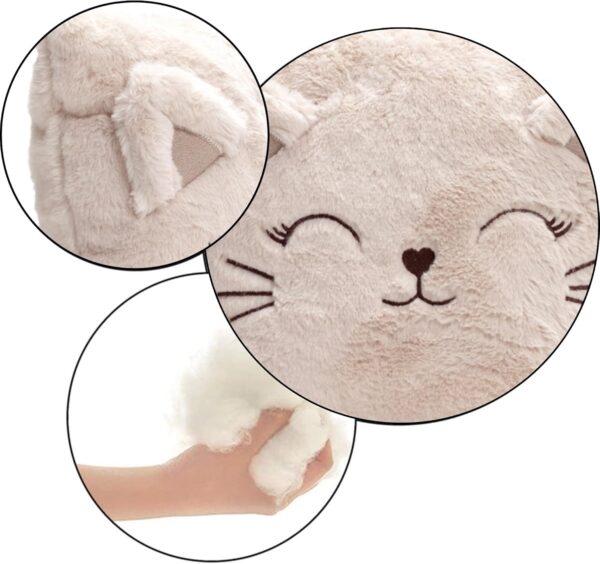 Ecrou cuddly pillow for children, fluffy decorative pillow with filling, children's pillow, decorative pillow for baby room, children's room decoration, birthday gift for women 35 x 35 cm (beige) - Image 5