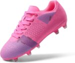 DREAM PAIRS Boys Girls Soccer Cleats Youth Firm Groud Athletic Outdoor Trainning Football Shoes for Little/Big Kid