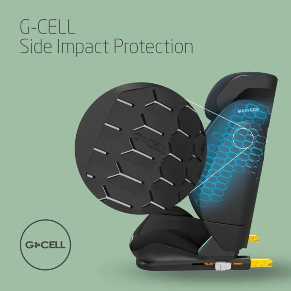 Maxi-Cosi RodiFix S i-Size, High Back Booster Seat, 3.5-12 Years (100-150 cm), Child Car Seat, 3 Recline Positions, Adjustable Height/Width, G-Cell Side Impact Protection, AirProtect, Tonal Black - Image 3