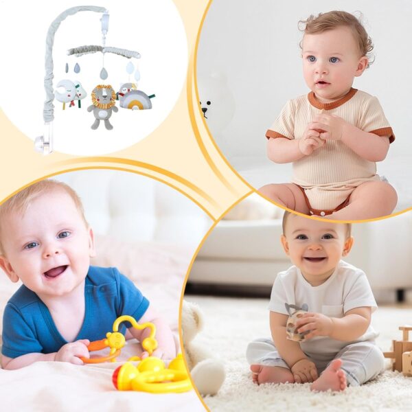 Musical Cot Mobile - Nursery Toddler Cot Mobile with Plush Dolls | Easy to Install Soft Cover Design Boys Girls Bed Decoration for Bedroom, Children Room - Image 4