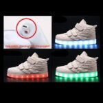 Kid Girl LED Light up Sneaker Athletic Wings Shoe High Student Dance Boot USB Charge - Image 4