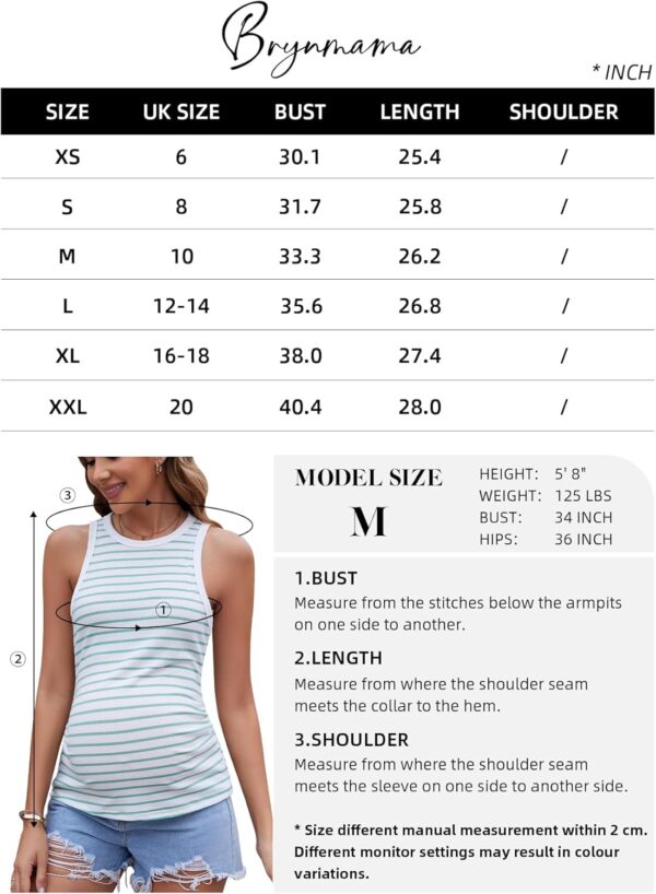 Brynmama Maternity Tank Tops Ribbed Pregnancy Shirts Summer Sleeveless Comfy Pregnant Clothes for Women - Image 6