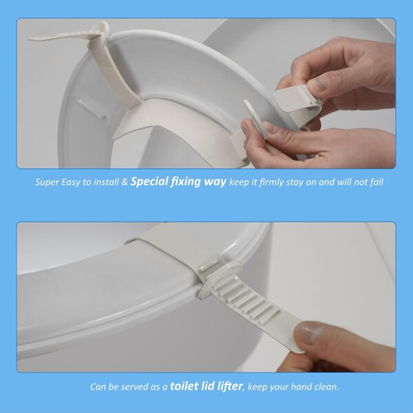 Universal Pee Deflector for Toilet Seat with Toilet lid Lifter, Toilet Splash Guard Prevents Kids and Adult from Peeing Splash Size 11.5 * 8.3” (1PC) - Image 5