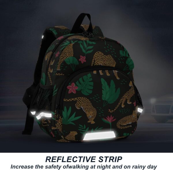 ISAOA Toddler Backpack with reins, Kids Anti-Lost Rucksack with Safety Harness,Jungle Leopard Backpack for Boys and Girls Baby Preschool Mini Bag with Leash,S - Image 5