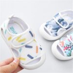 Baby Sandals Boys Water Beach Shoes Sneakers Newborn Trainer Mesh Non-Slip Soft Sole Flats Infant Canvas Sneakers Toddler Prewalker Crib First Walking Shoes - Image 2
