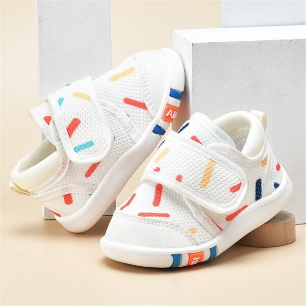 White Shoes for Girls Infant Boys Girls Sneakers Sea Pattern Spring and Autumn Soft Bottom Non Slip Comfortable Design Outdoor Casual Shoes Girls Trainers Size 8 Child UK - Image 3