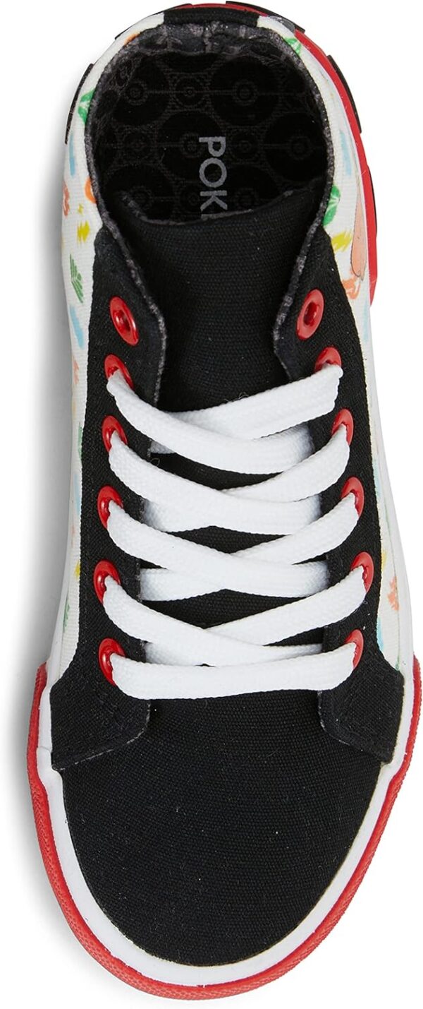 Pokemon Boys Pikachu Athletic Sneakers - Boys Pikachu High Top Shoes - Pikachu Charmander Bulbasaur High Top Lace Up Sneakers - Image 3