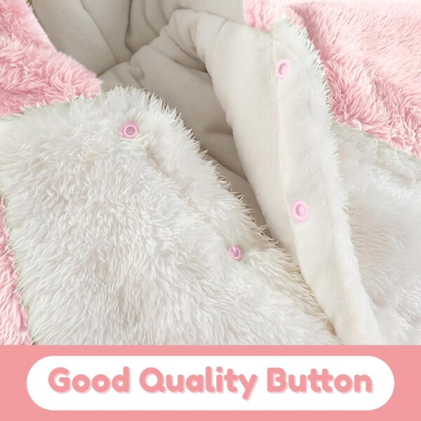JiAmy Baby Snowsuit Hooded Romper Winter Outfits Boys Girls Cartoon Bear Fleece Jumpsuit 0-18 Months - Image 4
