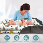 Baby Lounger, Foldable Portable Infant Lounger, Baby Nest Cover, Suitable for 0-24 Months Newborn Baby Lounger,Home Travel Dual-Purpose Baby Nest（Blue Dinosaur） - Image 6