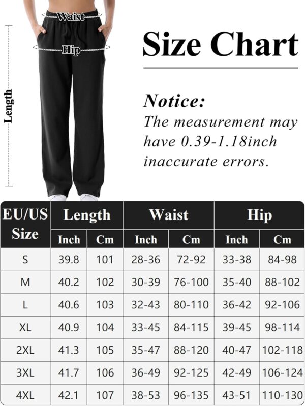 FEOYA Maternity Trousers Womens Wide Leg Long Pants Elastic Waist Casual Sweatpants Loose Pregnancy Trousers with Pocket S - 4XL - Image 6