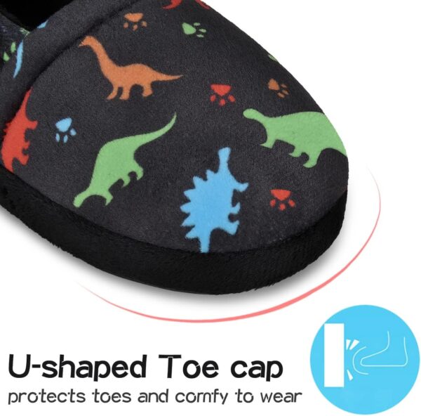 MIXIN Boys Slippers Toddler House Slippers Anti Slip Dinosaur Home Shoes for Little Kids - Image 3