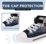 Unisex Trainers Easy Fasten Boys Girls Casual Sneakers Kids High Top Canvas Sports Shoes - Image 4