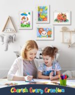 Ciscle Kids Art Frames, 2 Pack A4 Fillable Front Opening Photo Frames, Display Frames for Kids Artwork for 150 Pictures, Ideal for Children's Drawings, Kids Art Projects, School, Home or Office(White) - Image 6