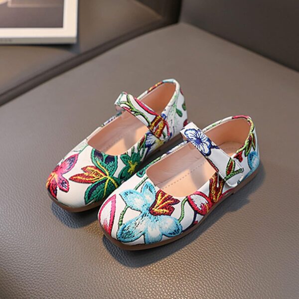 Toddler Summer Shoes Girls Toddler Girl Flip Flops Size 11 Fashion Summer Children Sandals Girls Casual Shoes Flat Bottom Lightweight Colorful Flower Pattern Hook Loop - Image 3