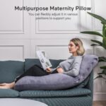 momcozy Pregnancy Pillows for Sleeping, U Shaped Full Body Maternity Pillow with Removable Cover - Support for Back, Legs, Belly, HIPS for Pregnant Women, 57 Inch Pregnancy Pillow for Women, Grey - Image 4