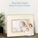 Grace4Joy Baby Picture Frames - Baptism Photo Frame for Baby Girls or Boys, Hand Painted Guardian Angel Photo Frame Catholic Gifts for Newborn Baby Shower, Christening, Birthday - Image 5