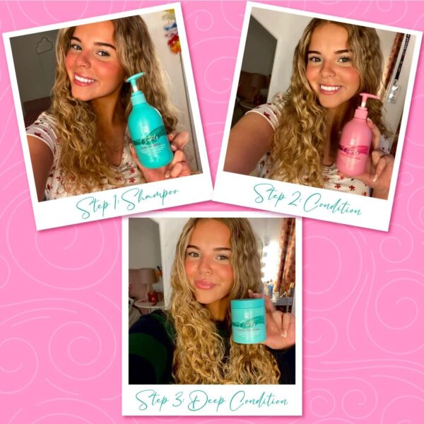 Give Me Cosmetics Four Curls Curly Hair Products, Moisturising Shampoo Sulphate Free for Coily Wavy Kinky, Hydrating Formula Infused with Shea Butter Castor and Jojoba Oil - Image 6