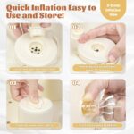 JOSEN Inflatable Baby Seat for Babies 3 Months & Up, Baby Floor Seats Learn to Sit Up, Portable Infant Feeding Shower Chair, Blow Up Baby Chair with Built in Air Pump - Giraffe - Image 5