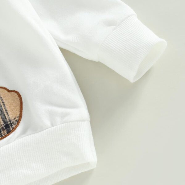 PanLidapan Toddler infant baby Boy sweatsuit letter sweatshirt jumper elasticated waist trouser sweatpants fall winter outfit clothes - Image 4