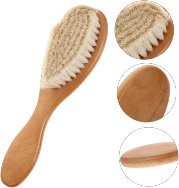 SHOWERORO Children's Baby Wooden Hair Brush Set Toddler Wool Brush Comb for Gentle Scalping and Hair Care - Image 8