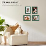 KINLINK 7x5 Picture Frames Green, Wood Frames with Acrylic Plexiglass for Pictures 6x4 with Mat or 7x5 without Mat, Tabletop and Wall Mounting Display, Set of 4 - Image 7