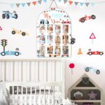 Cheerupp Race Car My First Year Photo Frame Board, One Year Birthday Wooden Picture Frame, Newborn 12 Months Milestone Picture Memories Display Board, Gifts for 1st Birthday Nursery Keepsake - Image 2