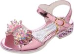 HSD Children Shoes Fashion Thick Soles With Diamond Butterfly Sandals Summer Open Toe Student Dance Princess Shoes Sandals Girl Size 5