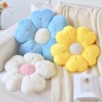 Flower Pillow, Flower Shaped Pillow Decorative Throw Pillows for Bed Couch, Cute Daisy Pillow Dorm Decor Floor Seating Cushion (Yellow, 15 Inches) - Image 3