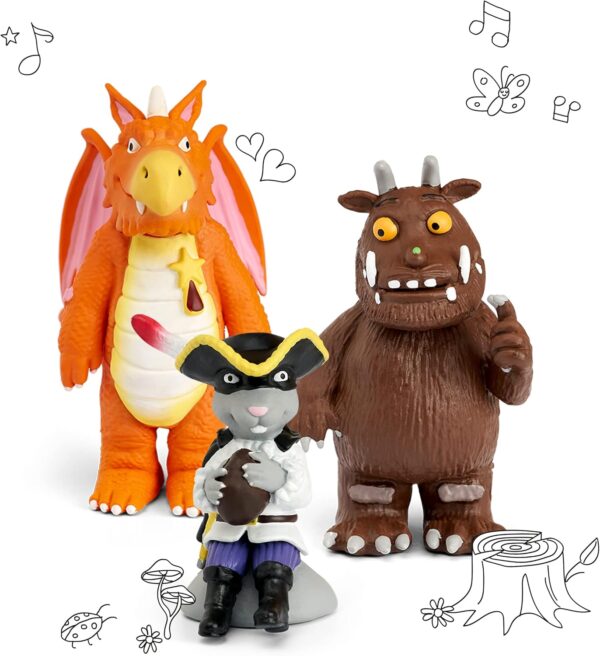 tonies Toniebox Julia Donaldson Bundle Incl. 1 Creative and 3 Characters, The Gruffalo, Zog, and Highway Rat, Kids Presents, Screen-Free Audiobooks and Kids Music Player, Early Learning Toys, Pink - Image 2