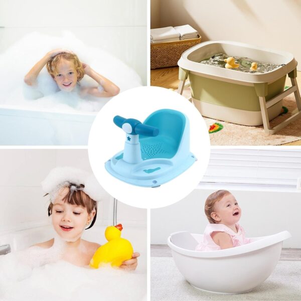 37.5x29.5x18.5cm Non-Slip Baby Bath Chair - Baby Bath Tub Seat, Child Bath Support Seat, Baby Bath Seat with Suction Cups, Ergonomic Baby Bath Support Chair, Baby Bath Support Seat for 6 Months Old+ - Image 6