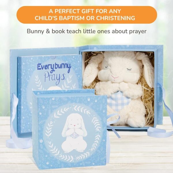 Tickle & Main Everybunny Prays The Praying Musical Bunny, 7 Inches, Ideal Baptism & Easter Gifts for Boys, Babies & Toddlers, Blue - Image 4