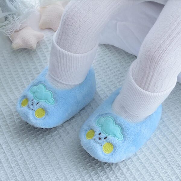 Knitted Baby Booties 0 3 Months for Baby Kids Socks Shoes Toddler Shoes Cotton Shoes Plus Velvet Thick Warm Soft Bottom Shoes Cute Do Not Fall in Front of The Newborn Shoes Boys 0 3 Monthsbaby Unisex - Image 3