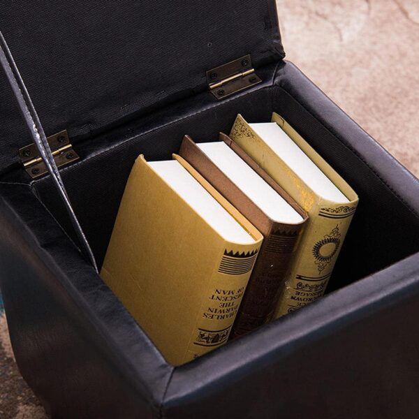 OLOTU Footstool Multifunctional Foot Stool Storage PU Fabric Feels Delicate Footstool Water Resistant Sofa Stool Concealed Storage Storage Box Ergonomic - Image 7