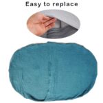 Muslin Baby Lounger Cover 4 Pcs, Soft Cotton Slipcover for Infant Padded Lounger Comfortable Lounger Pillow Case Newborn Floor Seat Cover for Babies Boys Girls (White/Gray/Blue/Ginger) - Image 4