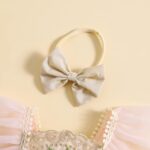 Dubute Baby Girls Rompers Dress Lace Trim Butterfly Pattern Embroidered Fly Sleeve Tulle Skirt Hem Bodysuits Clothes with Headband - Image 4