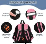 ISAOA Toddler Backpack with reins, Kids Anti-Lost Rucksack with Safety Harness,Pink Littele Polka Dot Backpack for Boys and Girls Baby Preschool Mini Bag with Leash,S - Image 4