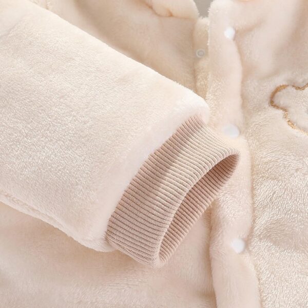 Unisex Baby Boys Girls Bear Ear Hooded Jumpsuit Clothes Winter Coats Outerwear Cute Newborn Infant Jumpsuit Snowsuit Bodysuits Short Sleeve Bodysuits - Image 7