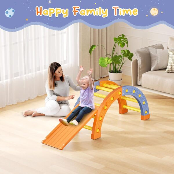 Brolteja Toddler Climbing Frame, Children's Plastic Tripod Climbing Ladder, Indoor Montessori Game Climbing Set (Tripod & Arch & slide) - Image 9