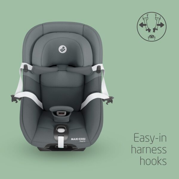 Maxi-Cosi Pearl S i-Size, Baby Car Seat, 3 Months - 4 Years, max. 18 kg, 61 - 105 cm, Toddler Car Seat, 5 Recline Positions, Easy-in Harness Hooks, G-CELL Side Impact Protection, Tonal Graphite - Image 4