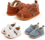 RVROVIC Baby Boys Girls Sandals Soft Sole Summer Infant Crib Shoes Lightwight Toddler Prewalker Outdoor Walking Shoes - Image 2