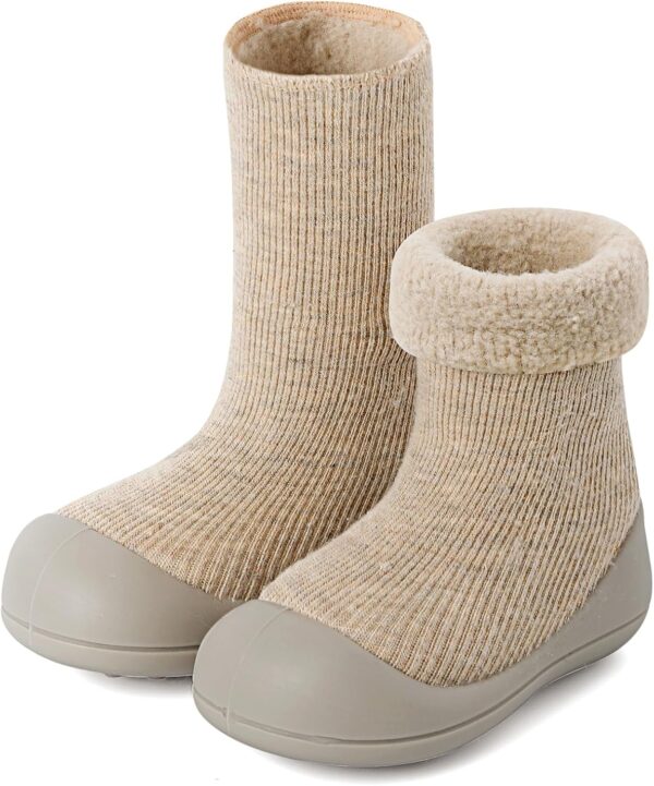 MK MATT KEELY Baby Shoes Boys Girls Winter Warm Sock Shoes Toddlers Thick Pre Walkers Shoes with Anti-Slip Rubber Sole - Image 5