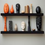 Shelfinity Set of 3 Black Floating Shelves for Wall | 80cm High Gloss Modern Wall Shelves | for Bedroom Living Room Bathroom Kitchen Office | Floating Shelf Unit Ideal for Display & Storage - Image 3