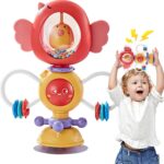Newborns Baby Toys Wrist Rattle - High Chair Suction Toy, Suction Base Cup Toy | Sensory Activity Center Developmental Toys with Early Development Baby Toys, Sensory Teether Baby Toys - Image 8